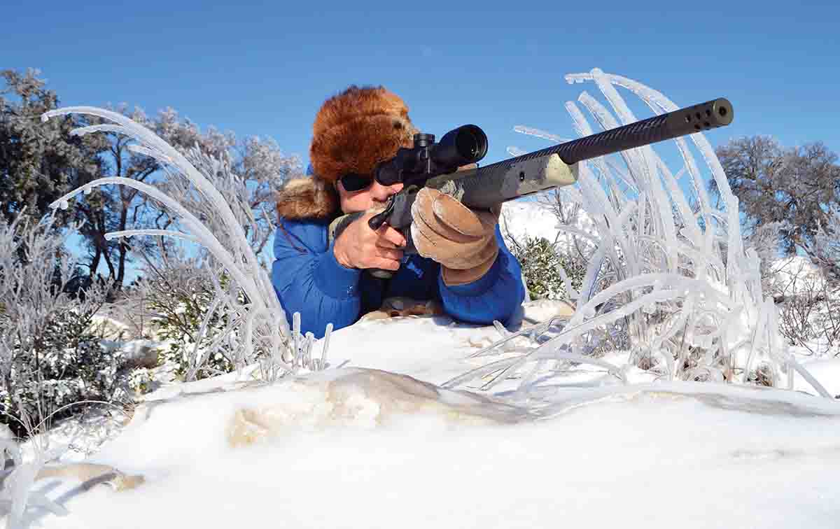 Terry shot the test rifle in extremely cold conditions.